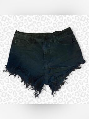 KanCan Black Distressed Denim Shorts